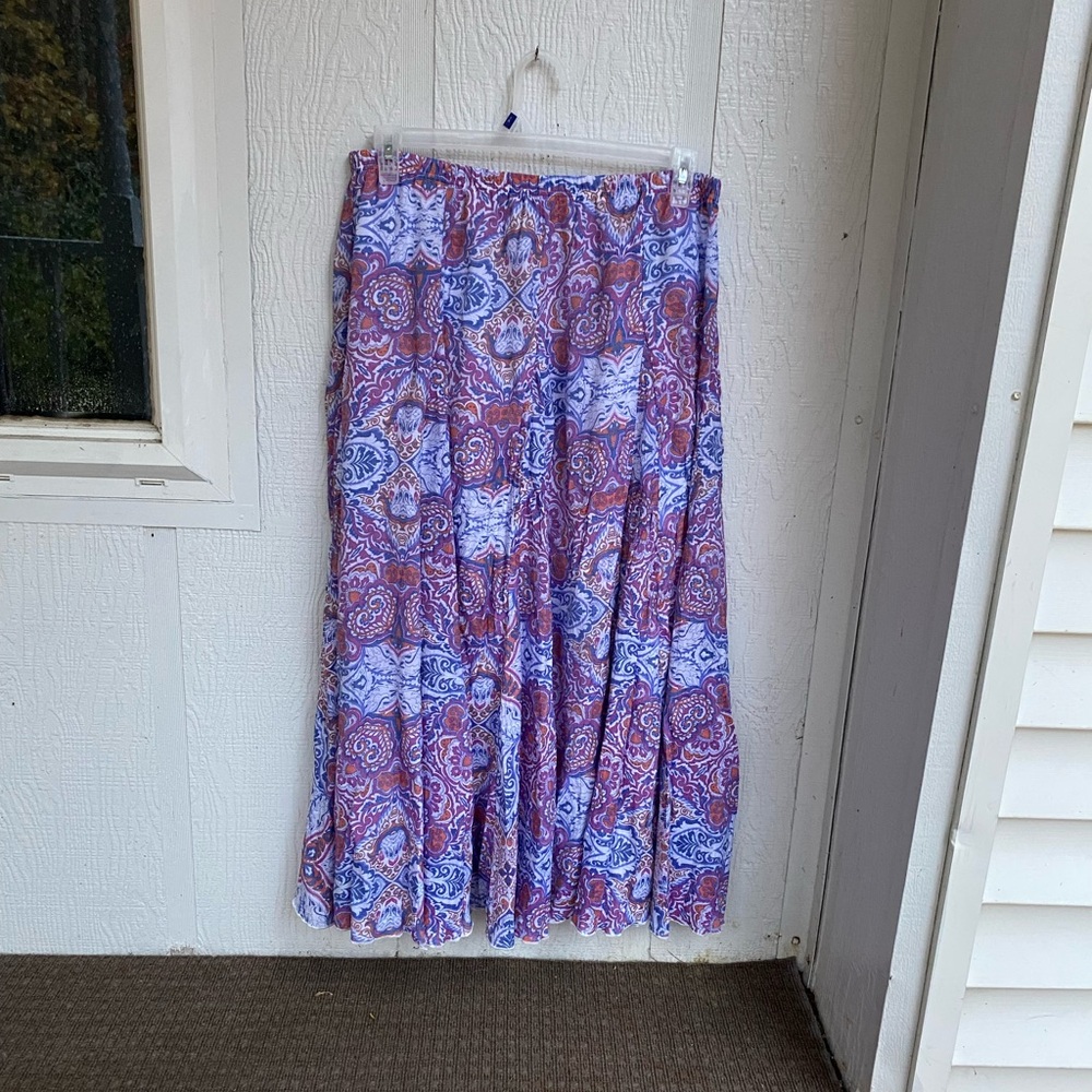New Directions Women's Pull On Maxi Paisley Skirt Size Medium